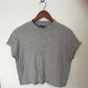 Wild Fable Grey Crew Neck Crop Top